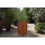 Corten Steel Tall Cube Planter - 400mm x 400mm x 800mm