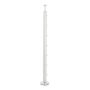 Stainless Steel Balustrade End-Mid Post Fully Assembled with Eye Bolts - 972mm Height x 48.3mm Diameter