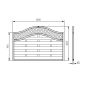 Pressure Treated Decorative Fence Panel - Europa Prague - 1800mm x 1200mm