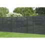 Contemporary Slatted Fence Panel - 1800mm x 1810mm Anthracite Grey