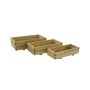 Durham Rectangular Wooden Planter - Set Of 3