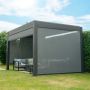 Proteus Slate Grey Aluminium Pergola 3m Privacy Screen