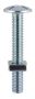 M6 x 12mm - Roofing Bolt with Nut - BZP - Bag of 150