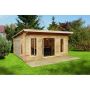 Mendip Log Cabin - 24kg Polyester Felt Plus Underlay Double Glazed - 5000mm x 4000mm