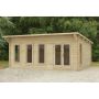 Wolverley Log Cabin - 34kg Polyester Felt Plus Underlay Double Glazed - 6000mm x 4000mm