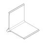 Aluminium Cladding Two Part Internal Corner - 5650mm Natural Oak