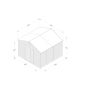 Forest Garden Shiplap Apex Shed - No Window Double Door - 10' x 10'