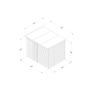 Forest Garden Shiplap Pent Shed - No Window Double Door - 8' x 6'