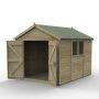 Forest Garden Tongue & Groove Apex Shed - Double Door - 10' x 8'