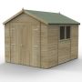 Forest Garden Tongue & Groove Apex Shed - Double Door - 10' x 8'