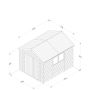 Forest Garden Tongue & Groove Apex Shed - Double Door - 10' x 8'
