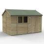 Forest Garden Tongue & Groove Reverse Apex Shed - Double Door - 12' x 8'