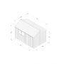 Forest Garden Tongue & Groove Reverse Apex Shed - Double Door - 12' x 8'