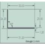 Fibre Cement Cladding Aluminium Top Vent Strip - 3mtr