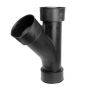Twinwall Drainage Junction - 45 Degree x 300mm x 300mm Black
