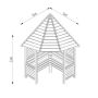 Venetian Timber Corner Arbour - 2500mm x 2330mm x 1610mm