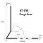 Fibre Cement Cladding Aluminium Bottom Vent Strip - 25mm x 3mtr