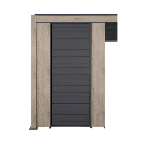 Titan Aluminium Pergola 310mm Solid Side Wall Panel - Wood Effect