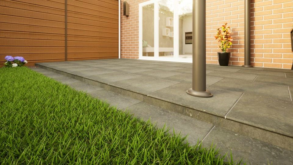Porcelain Paving - 600mm x 600mm x 20mm Charcoal - Pack of 2