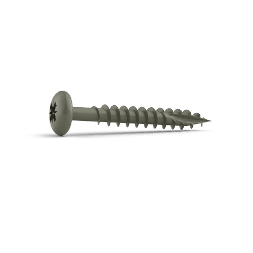Durapost Pan Head Timber Screws - 4mm x 40mm Olive Grey - Pack Of 10