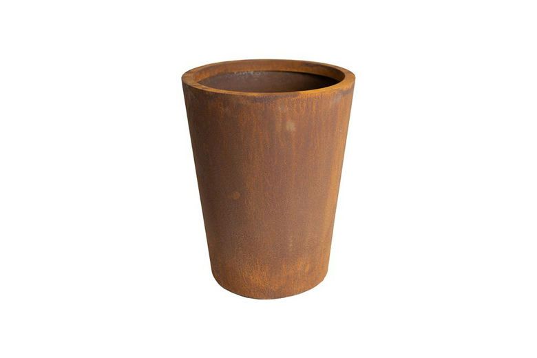 Corten Steel Tapered Cylinder Planter - 300mm x 200mm x 400mm