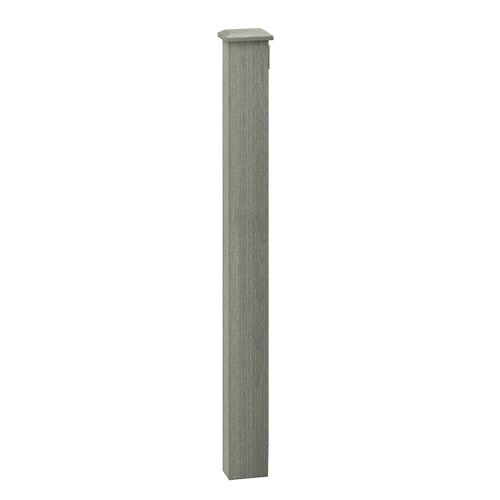 Composite Balustrade Frame Mount Newel & Cap Kit - 1100mm Graphite