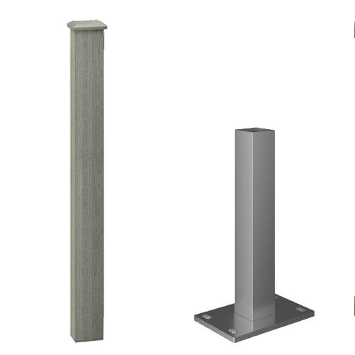 Composite Balustrade Surface Mount Newel & Cap Kit - 1150mm Graphite