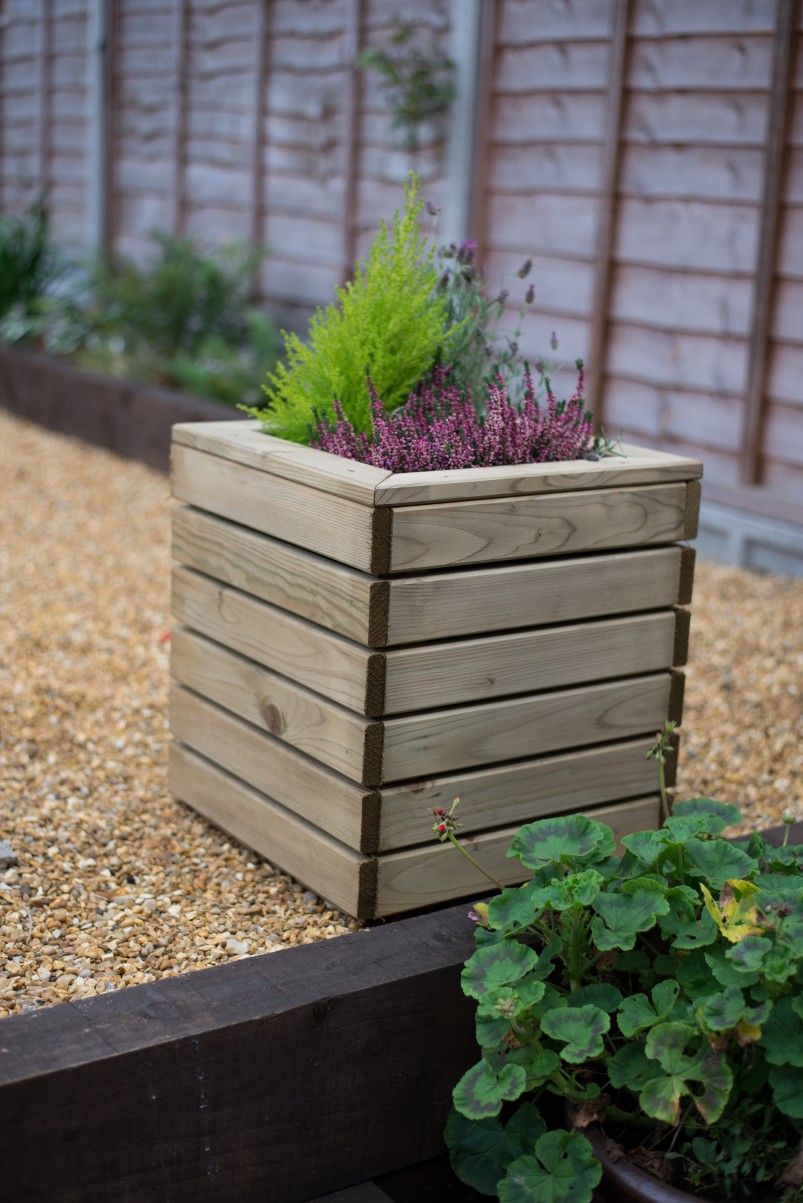 Square Wooden Planter - 400mm x 400mm