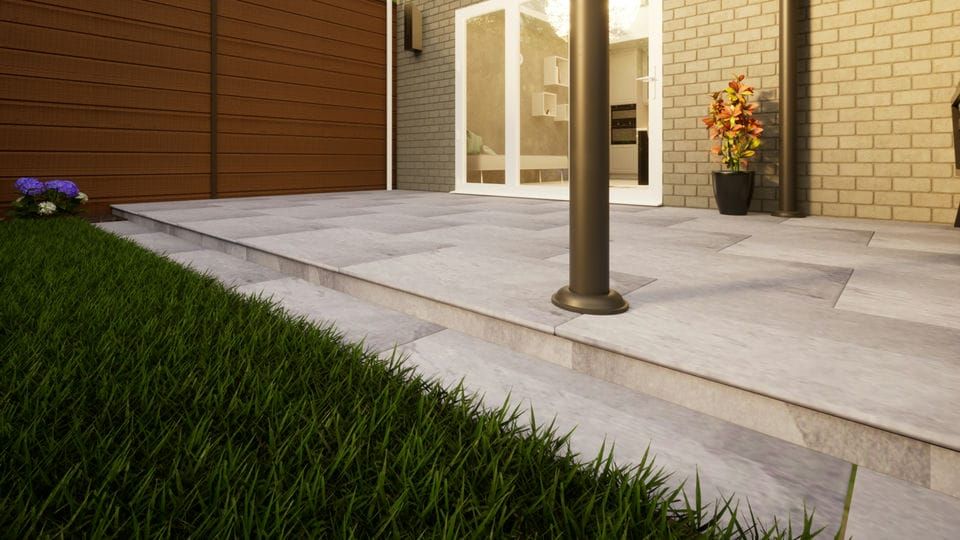 Porcelain Paving - 900mm x 450mm x 20mm Slab Coke - Pack of 2