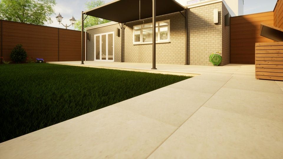Porcelain Paving - 900mm x 450mm x 20mm Slab Khaki - Pack of 2