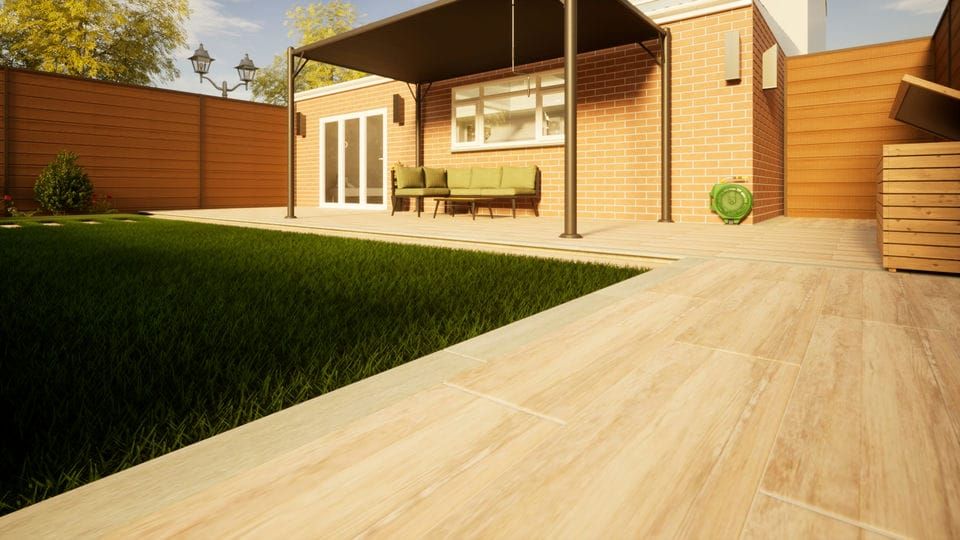 Porcelain Paving - 1200mm x 300mm x 20mm Rovere - Pack of 2