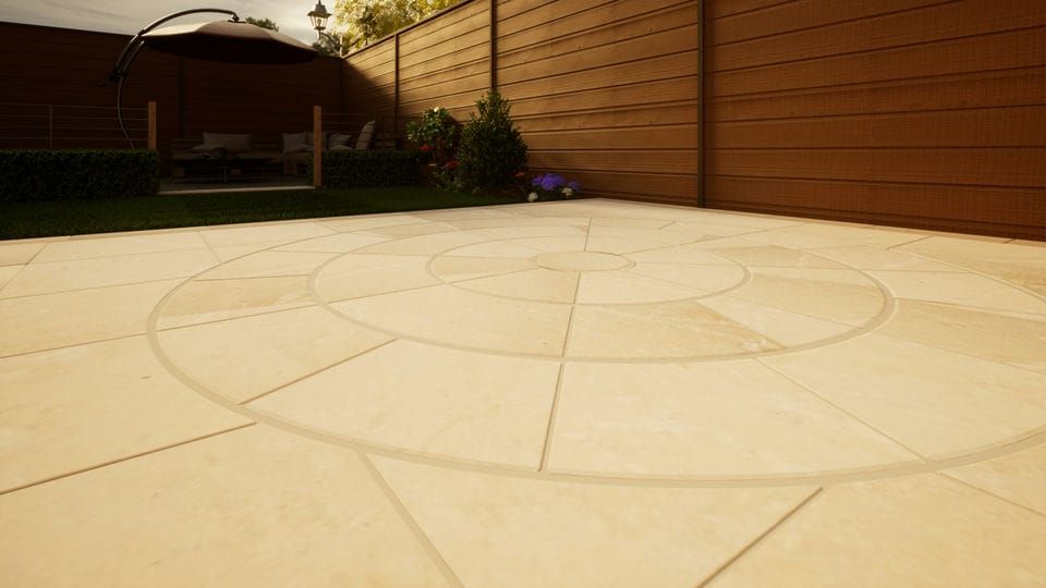 Sandstone Circular Paving Presealed - 2800mm Mint