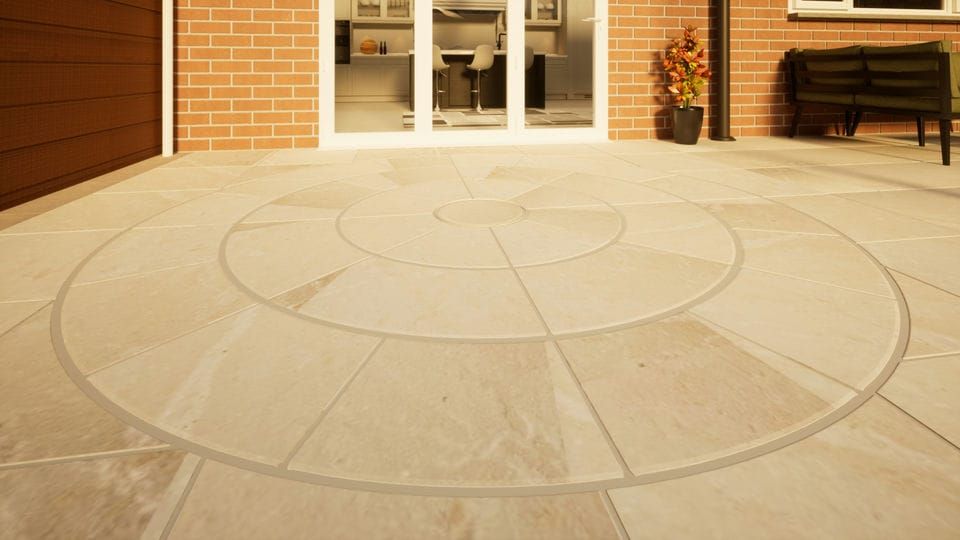 Sandstone Circular Paving Presealed - 2800mm Mint