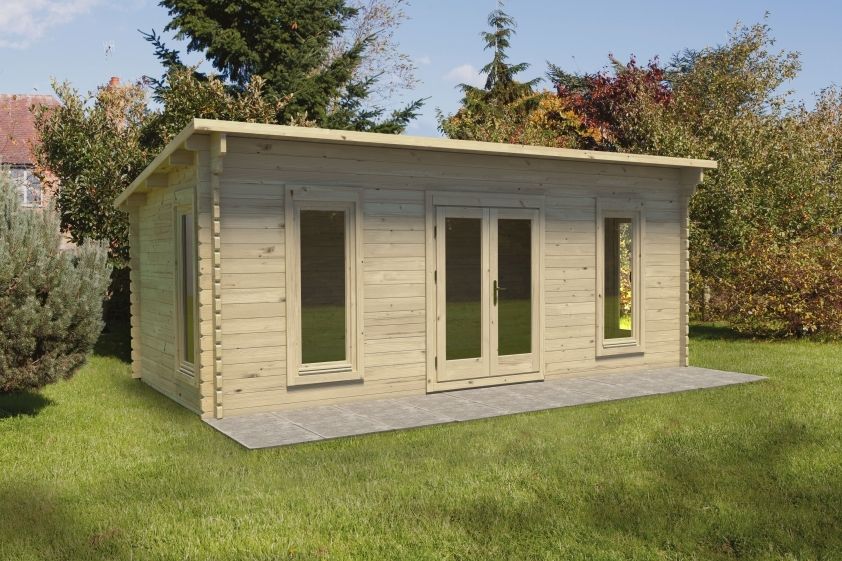 Arley Log Cabin - 34kg Polyester Felt Plus Underlay Double Glazed - 6000mm x 3000mm