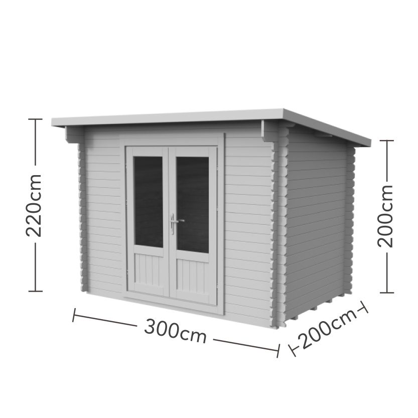 Harwood Log Cabin - 24kg Felt No Underlay - 3000mm x 2000mm