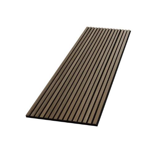 Slatted Acoustic Wall Panel - 600mm x 2400mm x 22mm Chocolate Brown