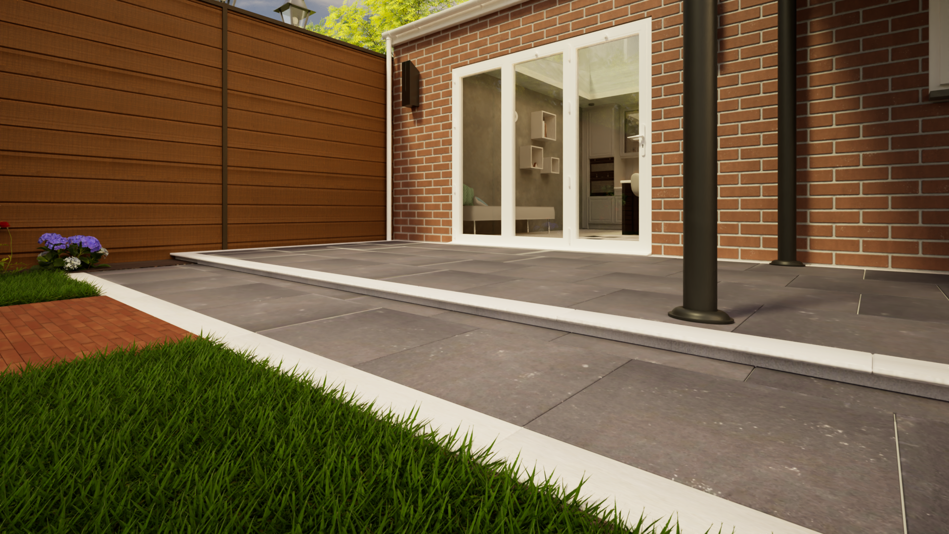 Limestone Paving - 900mm x 600mm x 25mm Midnight Black