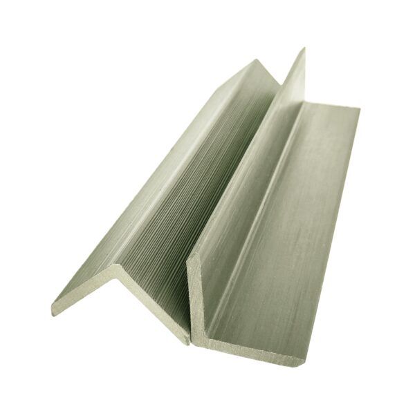 Standard Slatted Composite Cladding Angle Trim  - 50mm x 3.6mtr Natural Edge Seal