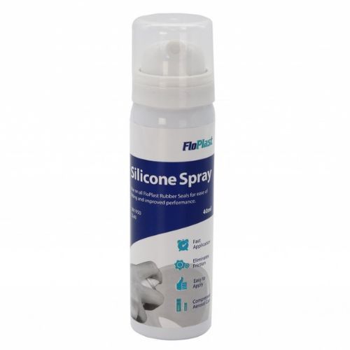 FloPlast Silicon Lubricant Spray - 40ml Compressed Clear