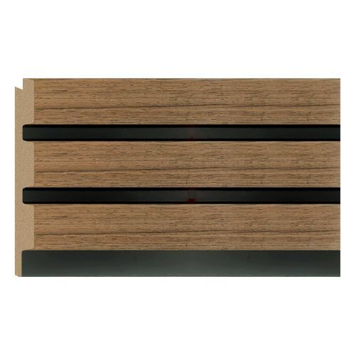 Sulcado Slat Wall Panel Trim - 26.5mm x 2600mm x 12mm Right Hand Trim Natural Oak