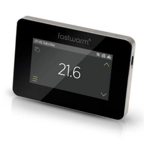 Fastwarm Touchscreen Thermostat - 16 Amp Black
