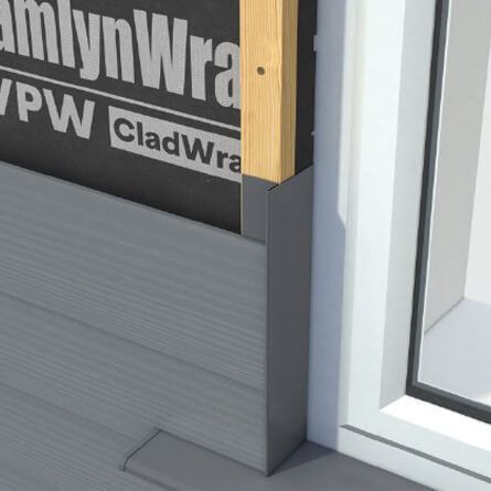 Fibre Cement Cladding Aluminium Vertical Trim - 3mtr Pearl Grey