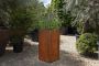 Corten Steel Tall Cube Planter - 300mm x 300mm x 600mm