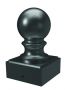 Steel Fortitude Fence Ball Post Cap - 50mm Black