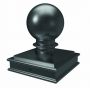 Steel Fortitude Fence Ball Post Cap - 75mm Black