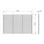 Pressure Treated Contemporary Slatted Fence Panel - 1800mm x 1200mm