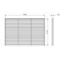 Pressure Treated Contemporary Double Slatted Fence Panel - 1800mm x 1800mm