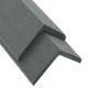 Standard Woodgrain / Grooved Composite Decking Corner Trim - 41mm x 41mm x 5000mm Grey