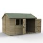 Forest Garden Tongue & Groove Reverse Apex Shed - Double Door - 12' x 8'