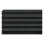 Sulcado Slat Wall Panel - 300mm x 2600mm x 12mm Waterproof Slat Panel Charcoal